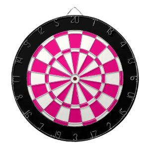 Hot Pink Black And White Dartboard