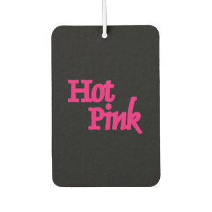 Hot Pink black car air freshener