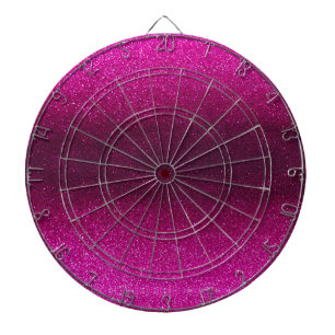 Hot Pink Black Glitter Ombre Stylish Glamour Dartboard