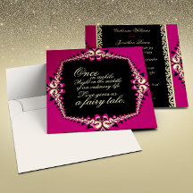 Hot Pink Black Gold Fractal Lace Fairytale Special