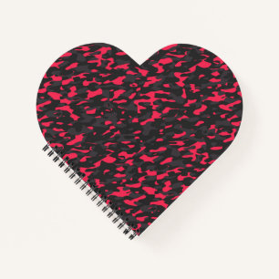 Hot pink Black Purple Camo Abstract Notebook