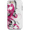 Hot Pink Black White Funky Wavy Scroll Floral