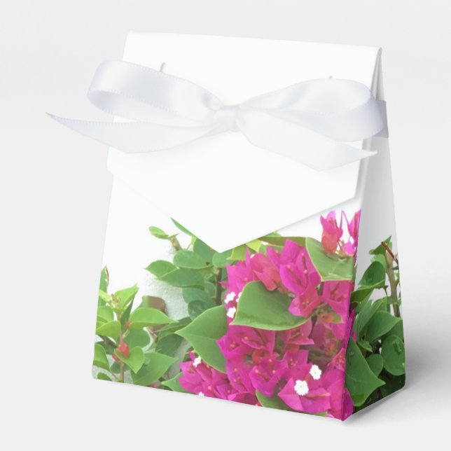 Hot Pink Bougainvillea Favour Box (Front Side)