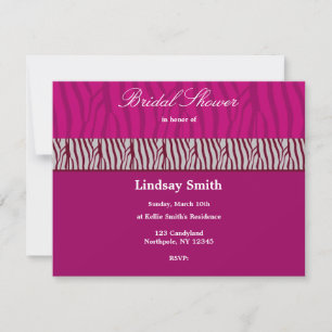 Hot Pink Bridal Shower Invitation