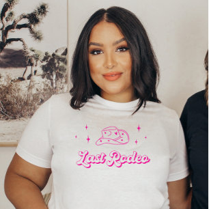 Hot Pink Brides Last Rodeo Bachelorette Party T-Shirt