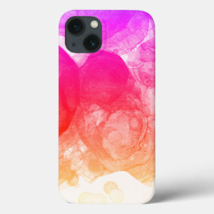 Hot Pink Bright Orange Gradient Art iPhone 13 Case