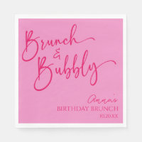Hot Pink Brunch and Bubbly Birthday Brunch Party