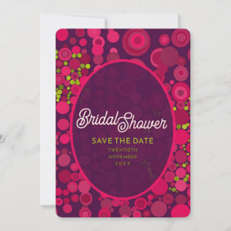 Hot Pink Bubbles Girls Party Night Out Invitation