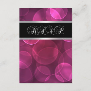 Hot Pink Bubbles RSVP Card