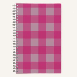 Hot Pink Buffalo Plaid Spiral Notebook – 80 Pages
