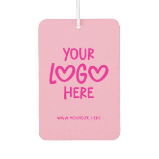 Hot Pink Business Logo Site Photo Car Air Freshener
