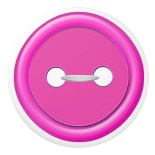 Hot Pink Button Drawer Pull (Front)