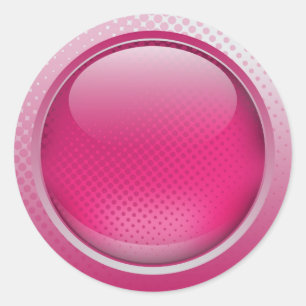 Hot pink button sticker