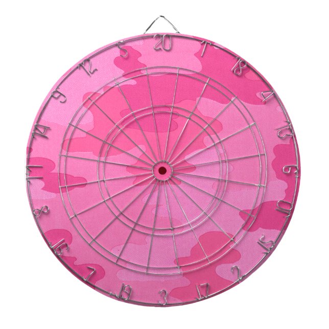 Hot Pink Camouflage Dart Board (Front)