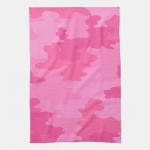 Hot Pink Camouflage Kitchen Towel