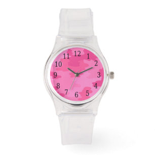 Hot Pink Camouflage Watch