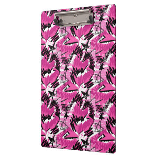Hot Pink Chaos - Bright Pink Tropical Clipboard