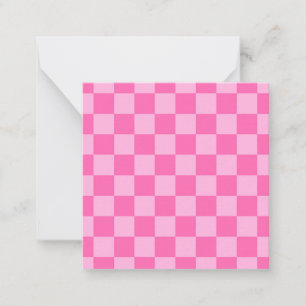 Hot Pink Checkerboard Card