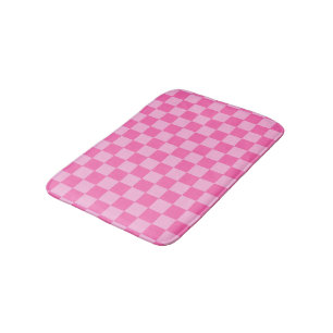 Hot Pink Chequerboard Bath Mat