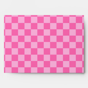 Hot Pink Chequerboard Envelope