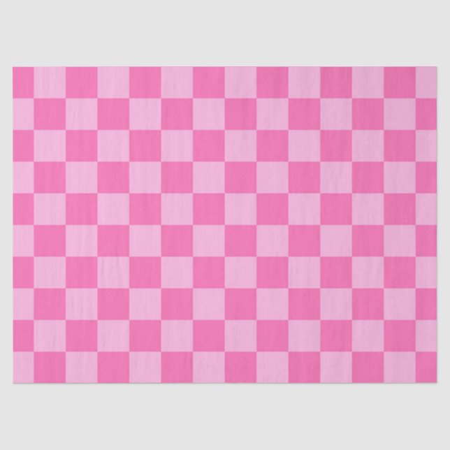 Hot Pink Chequerboard Tissue Paper (Front)