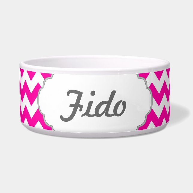 Hot Pink Chevrons - Add Your Own Text (Front)