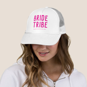 Hot Pink Chic Bride Tribe Bridesmaid  Trucker Hat