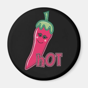 Hot Pink Chilli Pepper Magnet