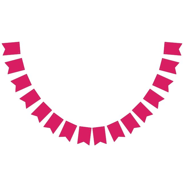Hot Pink Colour Block | Bold Wedding Template Bunting (All)