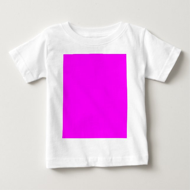 Hot Pink Colour Customised Designer Baby T-Shirt (Front)