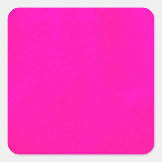 Hot Pink Colour Only - The World Without Design Square Sticker (Front)
