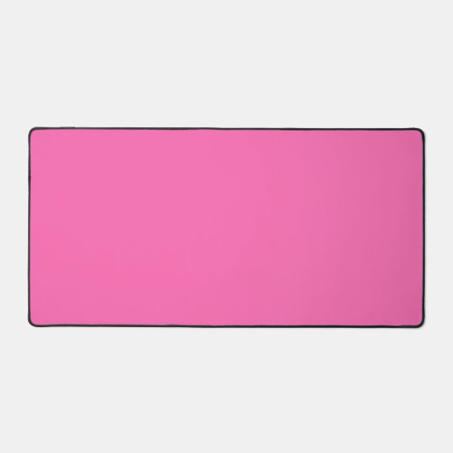 Hot Pink Colour Simple Monochrome Plain Hot Pink Desk Mat (Front)