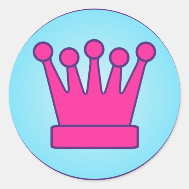 Hot Pink Crown Sticker (Front)