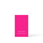 Hot Pink Custom Earring Display Card