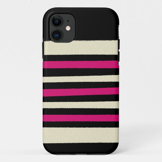 Hot Pink Cute Modern Trendy Pattern Case-Mate iPhone Case (Back)