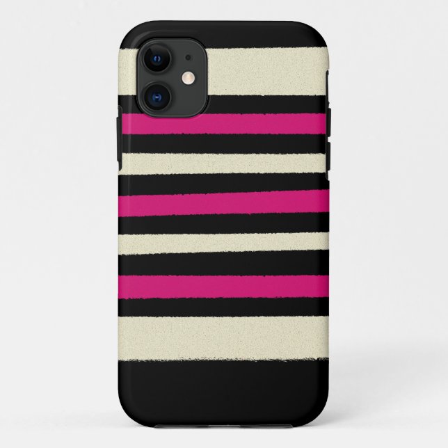 Hot Pink Cute Modern Trendy Pattern Case-Mate iPhone Case (Back)