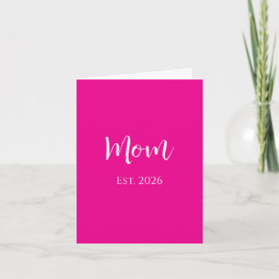 Hot Pink Cute New Mum Mother's Day Card