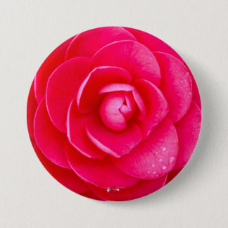 Hot Pink Dahlia  7.5 Cm Round Badge