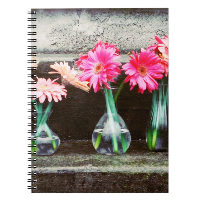 Hot Pink Daisy Notebook (Front)
