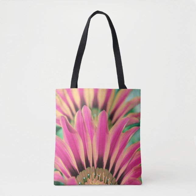 Hot Pink Daisy Petals Tote Bag (Front)