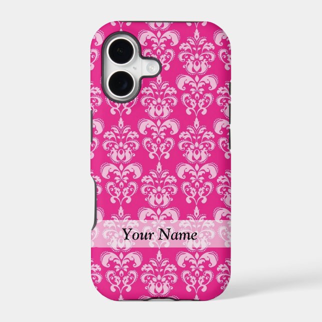 Hot pink damask pattern (Back)