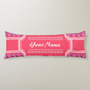 Hot Pink Deer, Personalised Name   N1 Body Cushion