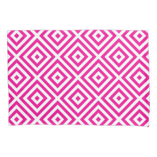 Hot Pink Diamond Pattern Pillowcase