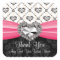Hot Pink Diamond Rhinestone Heart Thank You Labels