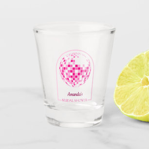 Hot Pink Disco Boogie Bridal Shower Shot Glass