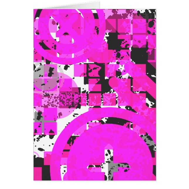 hot pink distressed chex : (Front)