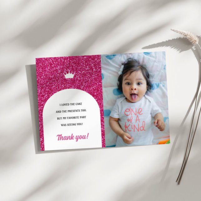 Hot Pink Doll, Fashion Doll Thank You Photo Card (Creator Uploaded)