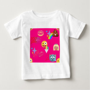 hot pink emoji baby T-Shirt