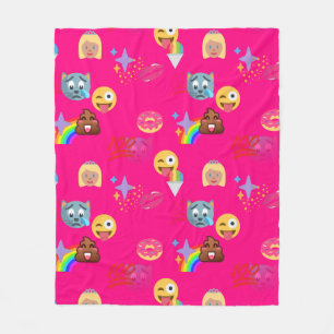 hot pink emoji blanket