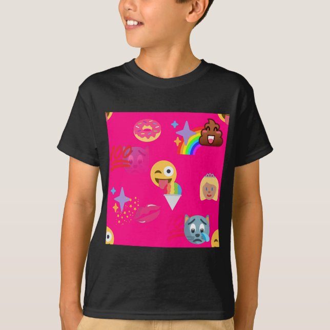 hot pink emoji T-Shirt (Front)